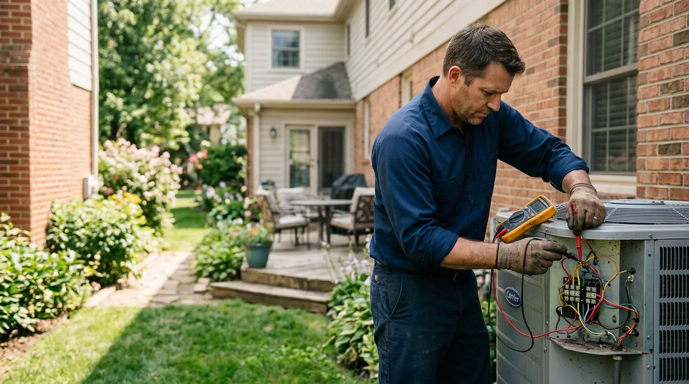 HVAC technician working near Dunreith, IN